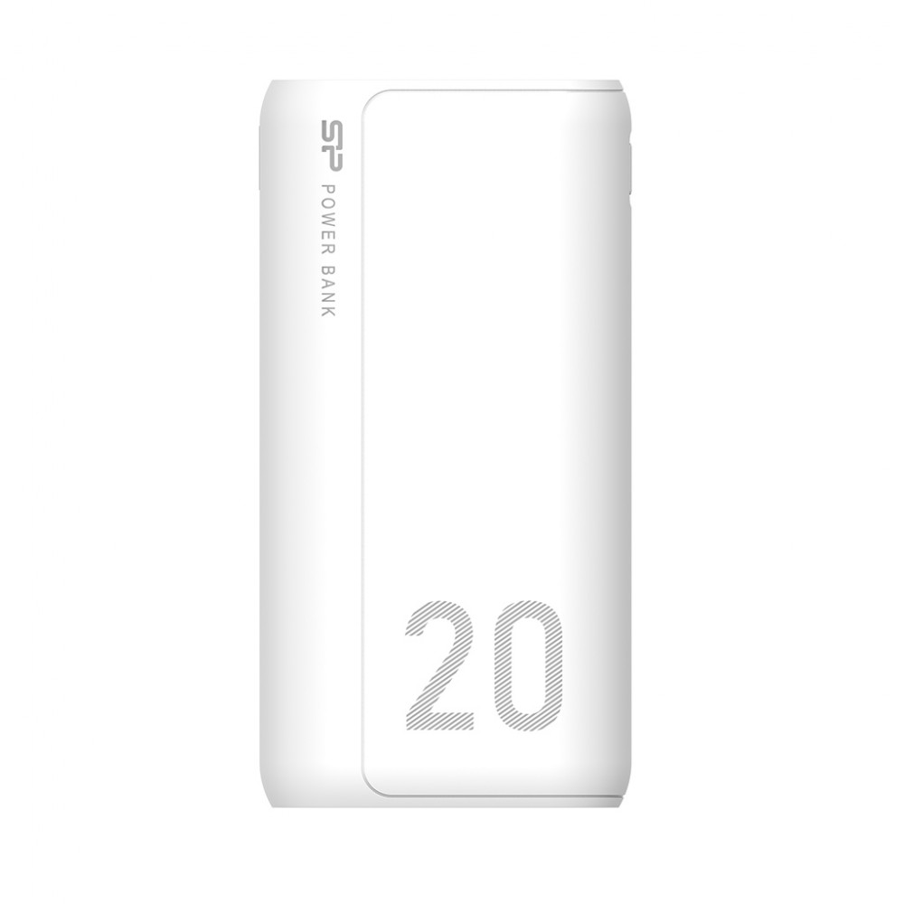 SP PowerBank GS15 Plastic, Dual input Micro-B & Type-C, Dual USB output 2.1A, 20000mAh, Li-polymer, White