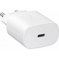 Samsung Φορτιστής με Θύρα USB-C και Καλώδιο USB-C 25W Λευκός (Travel Adapter 25W EP-TA800XWEGWW) (Retail)