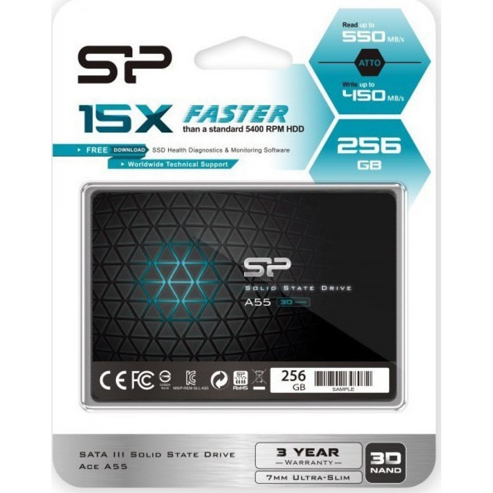 SILICON POWER (SSD) 2.5" Sata, A55 256GB TLC