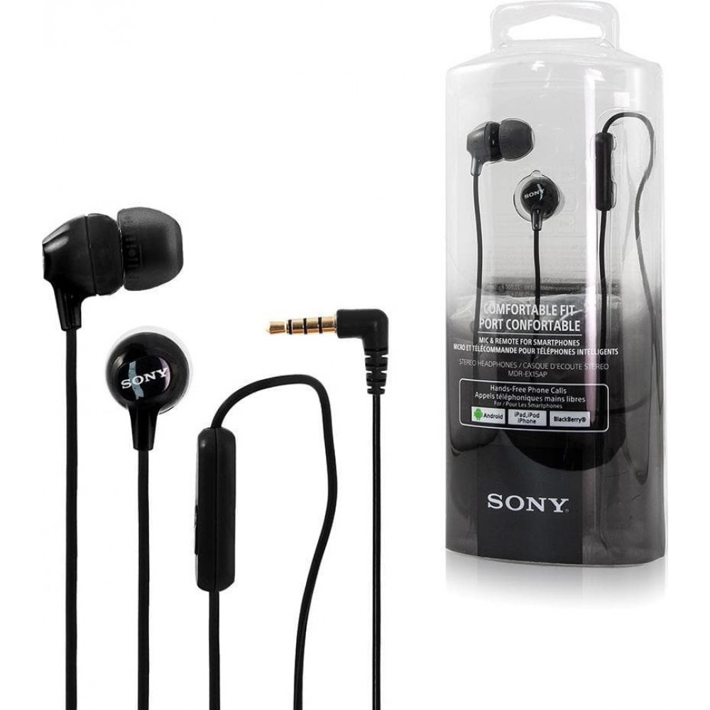 Sony MDR-EX15AP In-ear Handsfree με Βύσμα 3.5mm Μαύρο