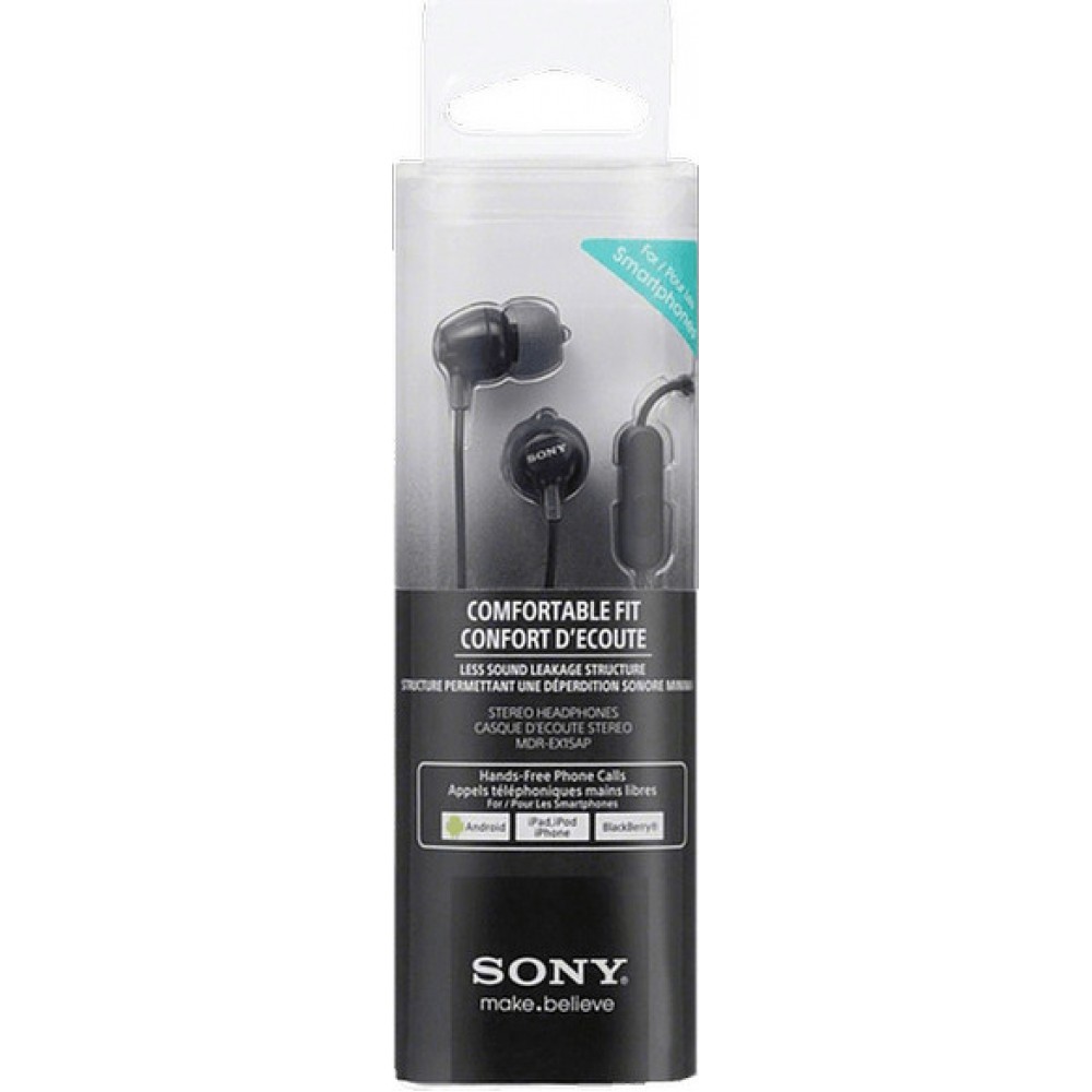 Sony MDR-EX15AP In-ear Handsfree με Βύσμα 3.5mm Μαύρο