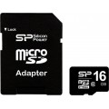 Silicon Power microSDHC 16GB Class 10 High Speed με αντάπτορα