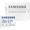 Samsung Evo Plus (2021) microSDXC 256GB Class 10 U3 V30 A2 UHS-I με αντάπτορα