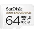 Sandisk High Endurance microSDXC 64GB Class 10 U3 V30 UHS-I με αντάπτορα