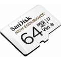 Sandisk High Endurance microSDXC 64GB Class 10 U3 V30 UHS-I με αντάπτορα