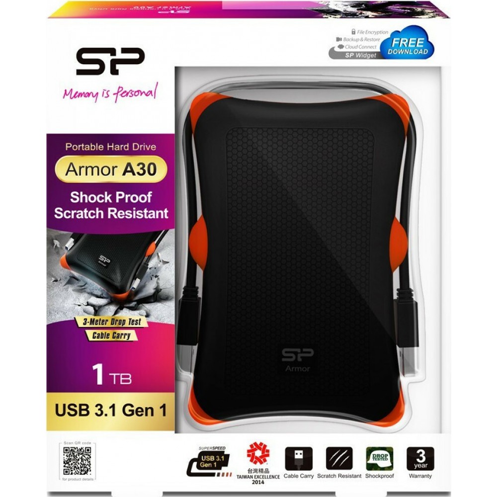 Silicon Power Armor A30 1TB Black/Orange